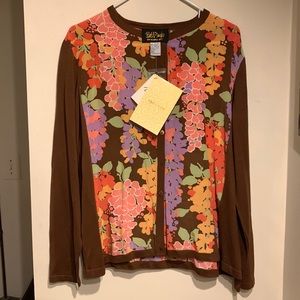 Bob Mackie wearable art NWT cardigan size L